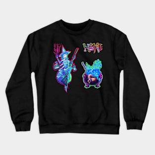 Halloween Ghost Spider Witch & Blue Cauldron Pack Crewneck Sweatshirt